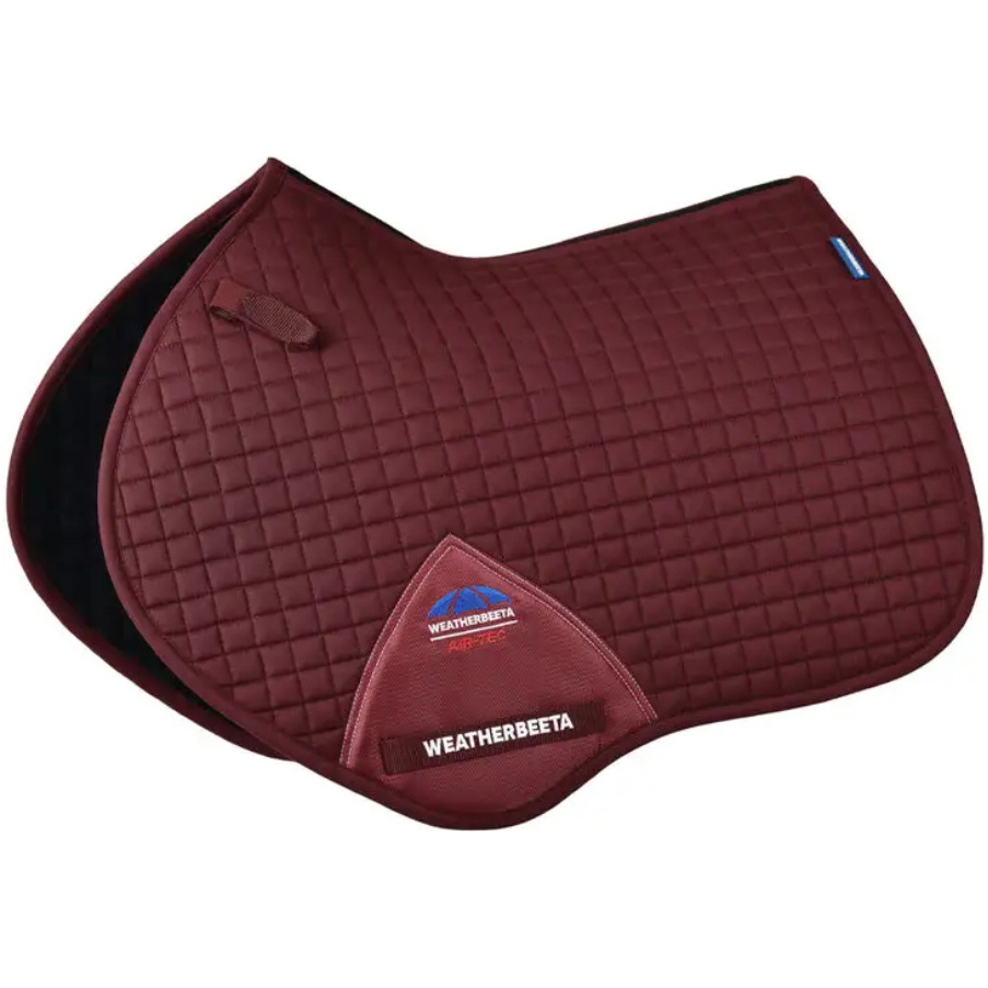 2025 Weatherbeeta Prime Air - Tec Jump Shaped Saddle Pad 1028251 - Burgundy